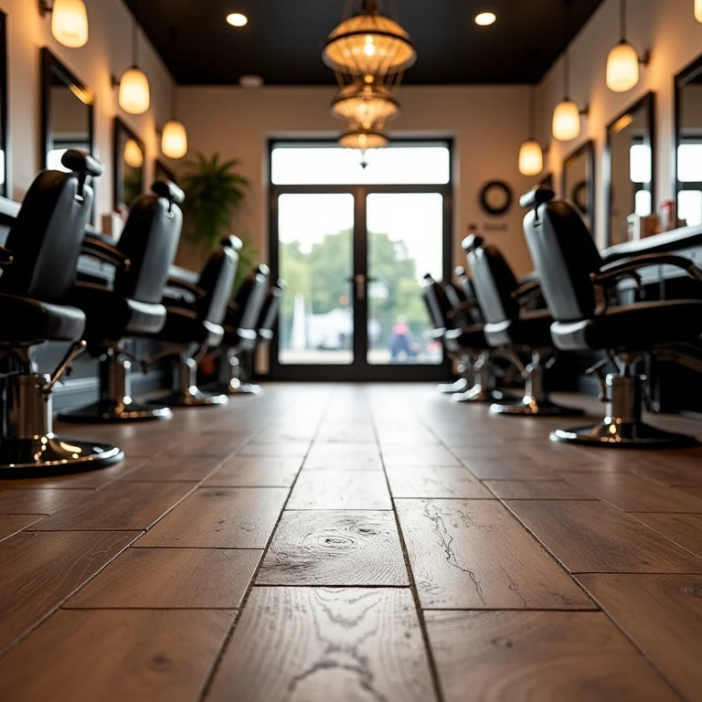 Amostras de pisos resistentes para barbearia