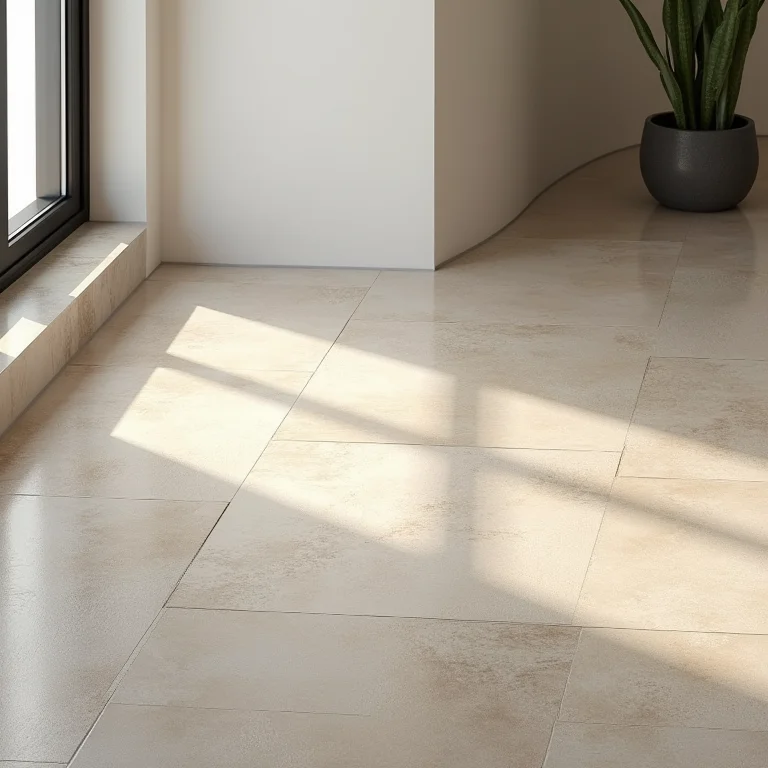 Amostras de pisos vinílicos com diferentes padrões.