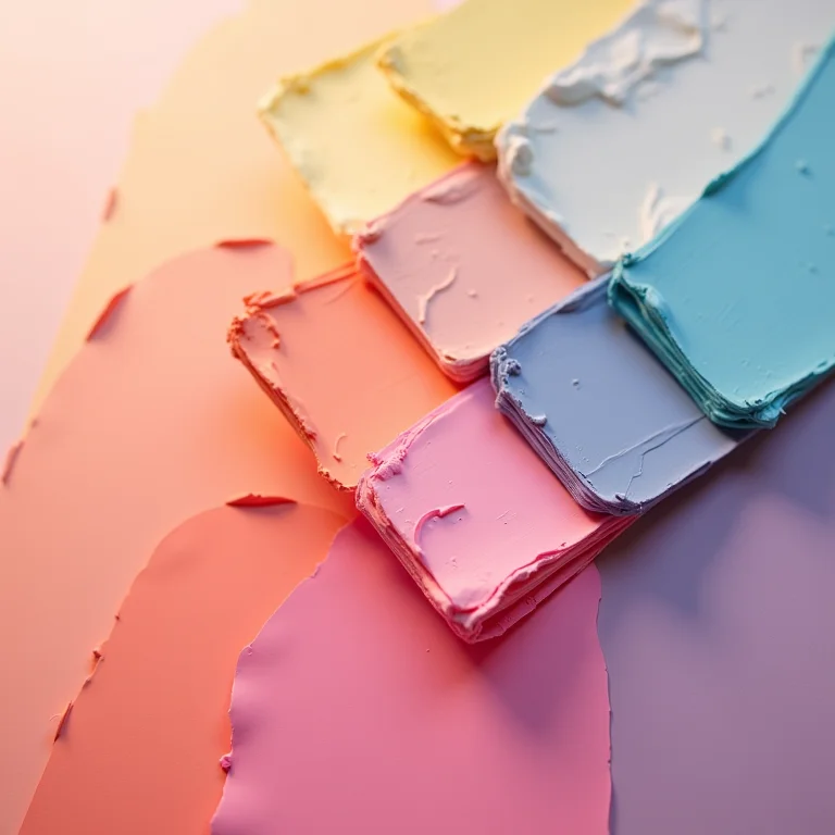 Amostras de tintas terciárias em gradiente