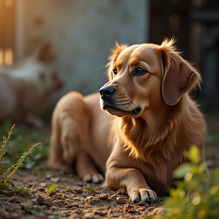 Animais resgatados em um santuário, recebendo cuidados e carinho, simbolizando a redução do sofrimento animal.