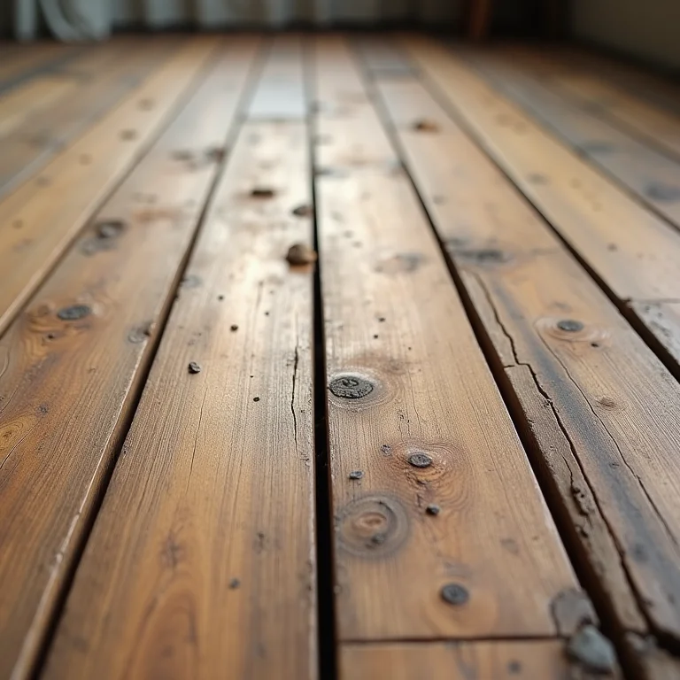 Assoalho de madeira resistente ao tempo e ao uso