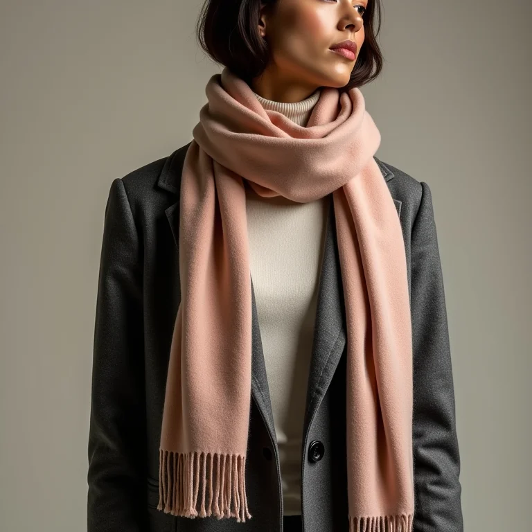 Atrito entre um cachecol de cashmere e um casaco de lã.