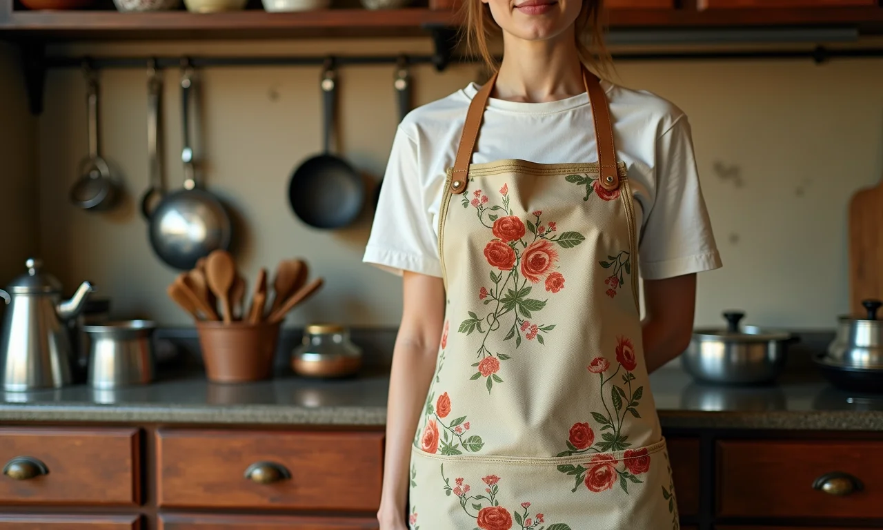 Avental vintage: um toque retrô para sua cozinha.