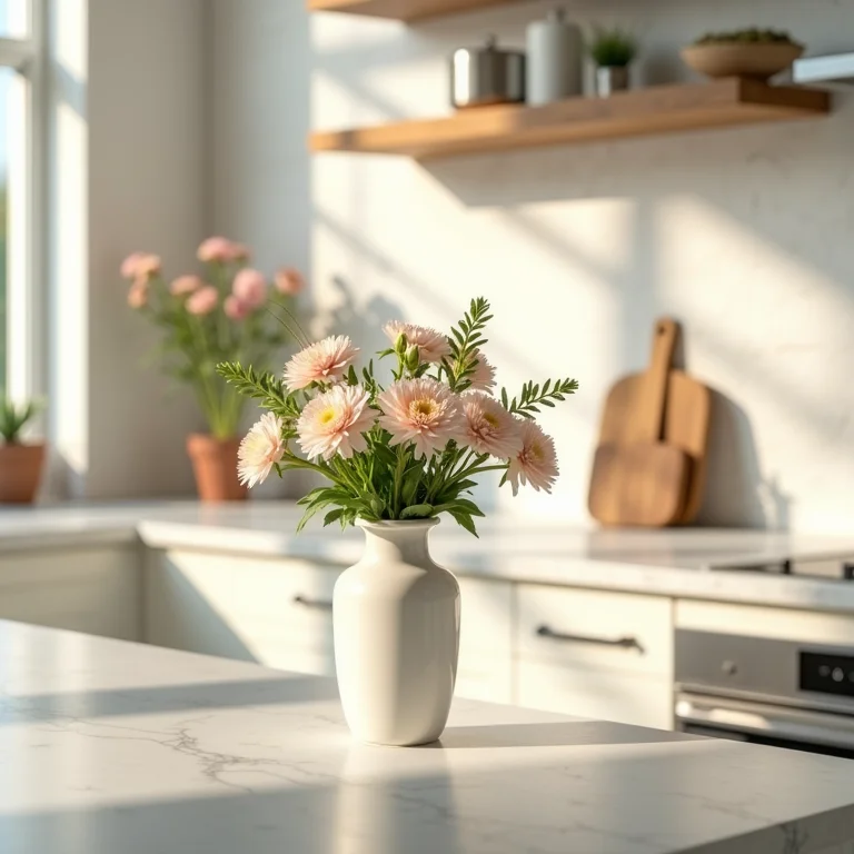 Bancada de cozinha organizada e livre de objetos