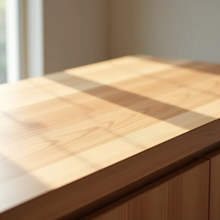 Bancada de madeira maciça com acabamento impecável