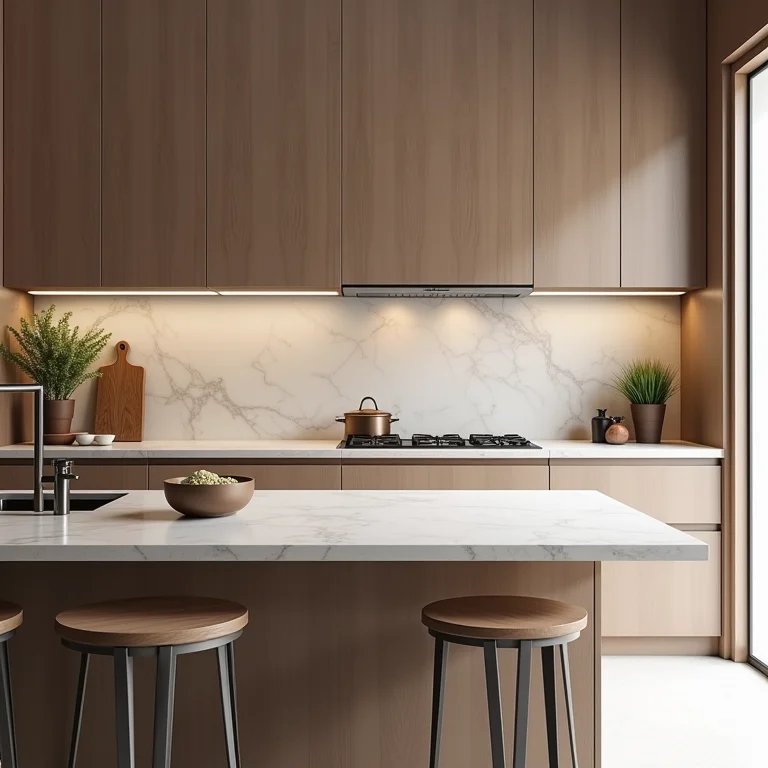 Bancada multifuncional em cozinha moderna