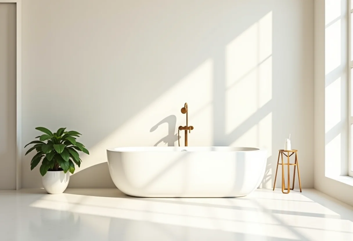 Banheiro grande e simples: truques geniais para decorar sem gastar Banheiro grande decorado de forma simples e elegante