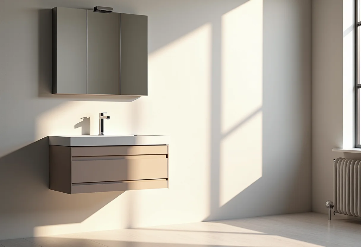 Gabinete de banheiro 60×40: Fuja destes 3 erros na escolha! Banheiro moderno com gabinete 60x40 e cuba embutida