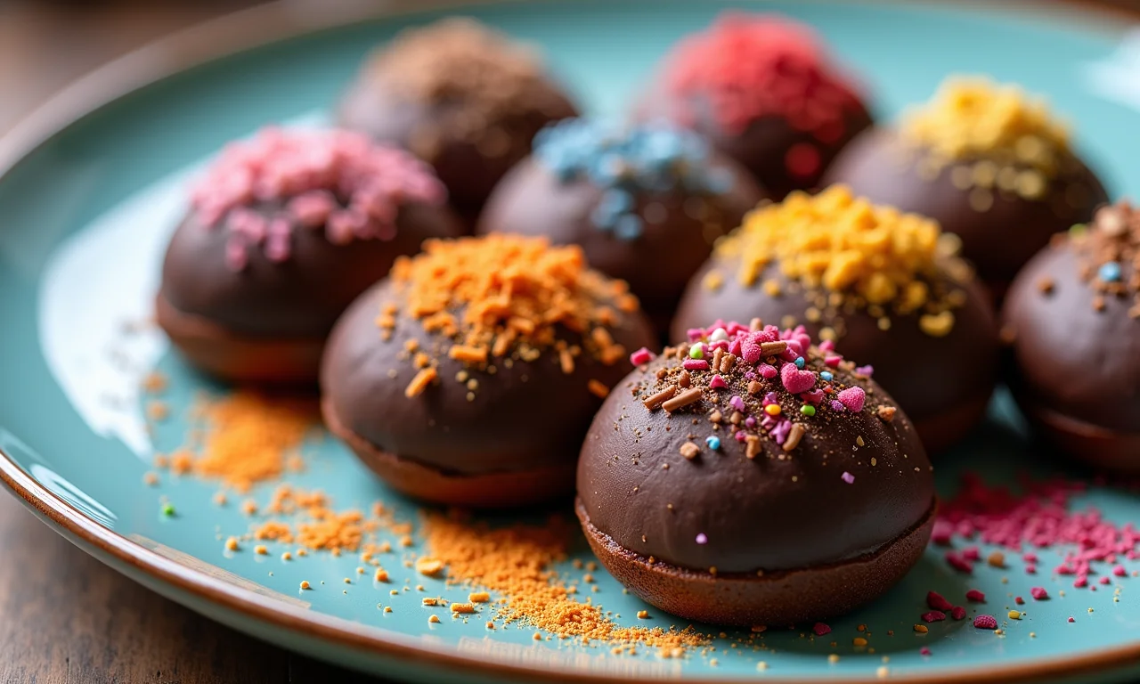 Beijinho de coco decorado para festa.