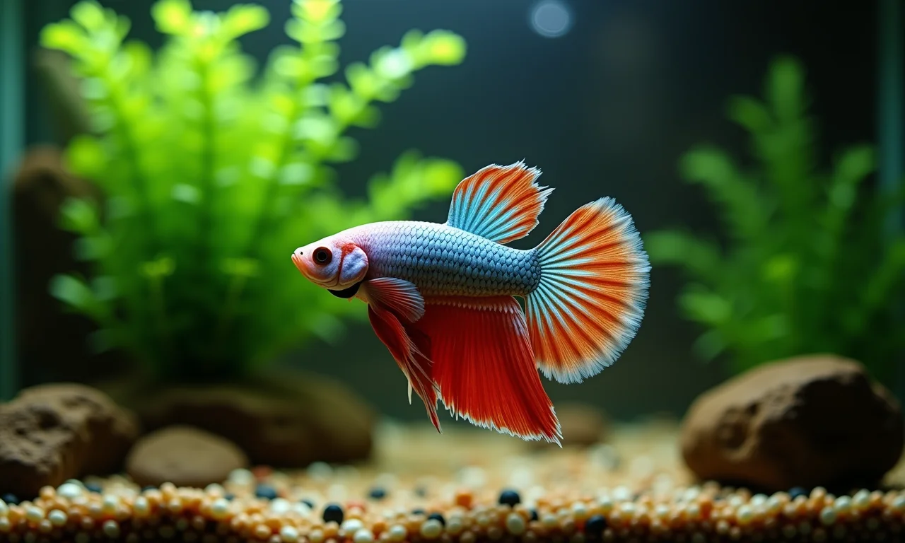 Betta em aquário espaçoso.