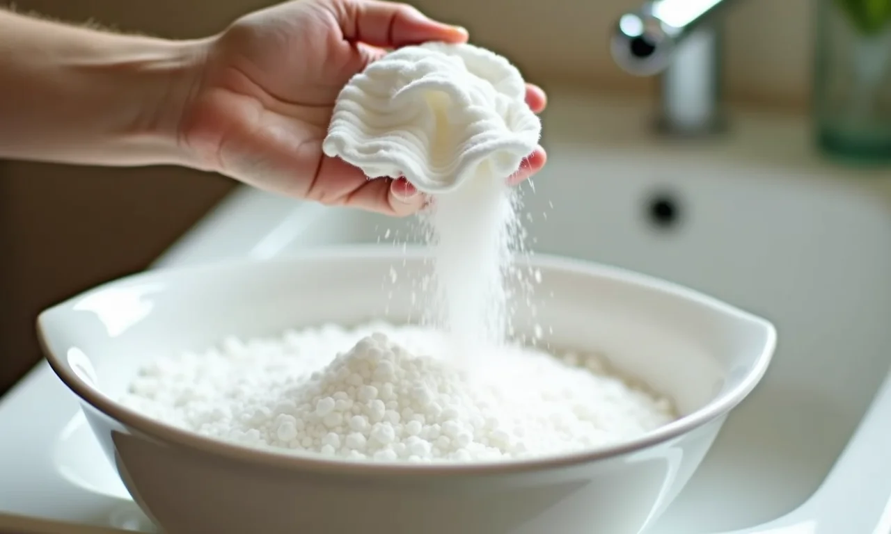 Bicarbonato de sódio para higienizar calcinha absorvente.