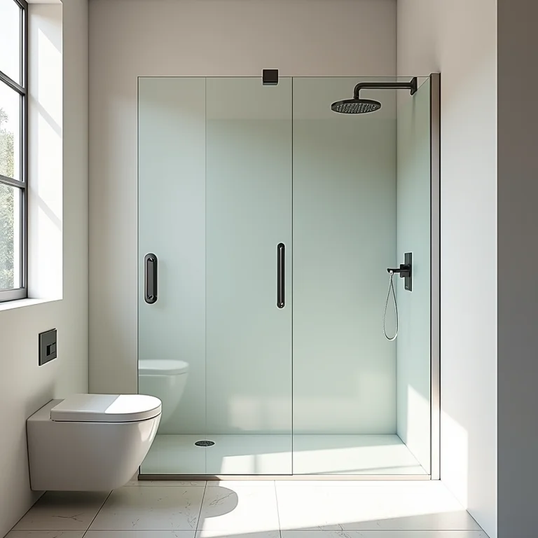 Box de vidro inteligente otimizando espaço em banheiro pequeno