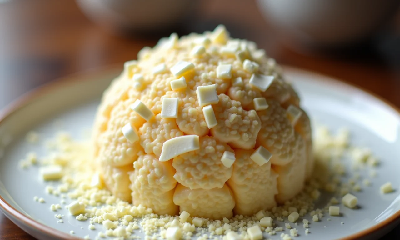 Brigadeiro de cenoura com raspas de chocolate branco.