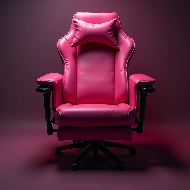 Cadeira Gamer Reclinável Rosa Giratória Trust GXT 707R Resto Pro