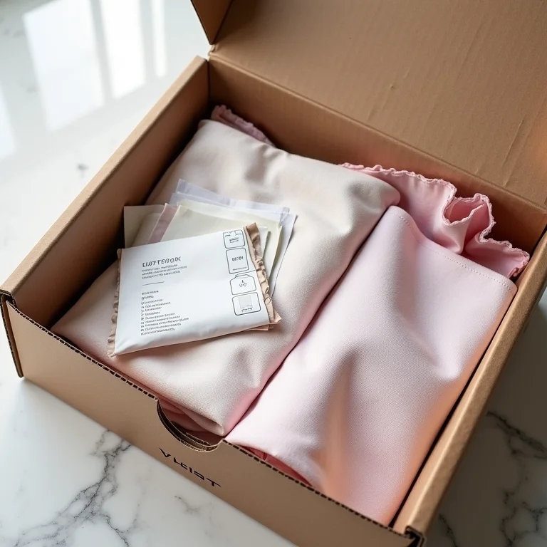 Caixa de assinatura de costura sendo aberta.