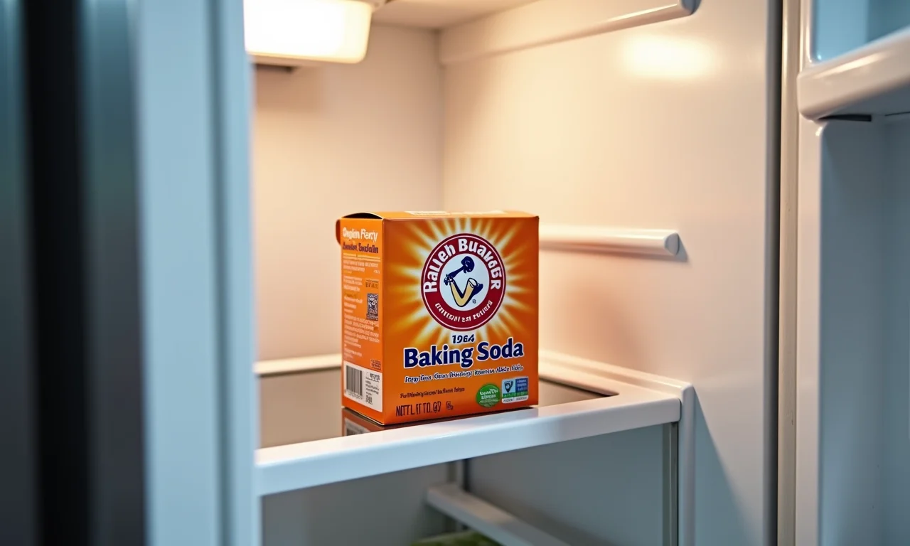 Caixa de bicarbonato para evitar mau cheiro na geladeira.