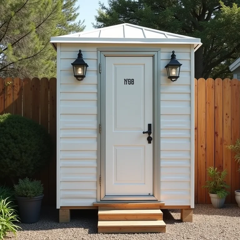 Calendário destacando períodos de aluguel ao lado de maquete de banheiro químico