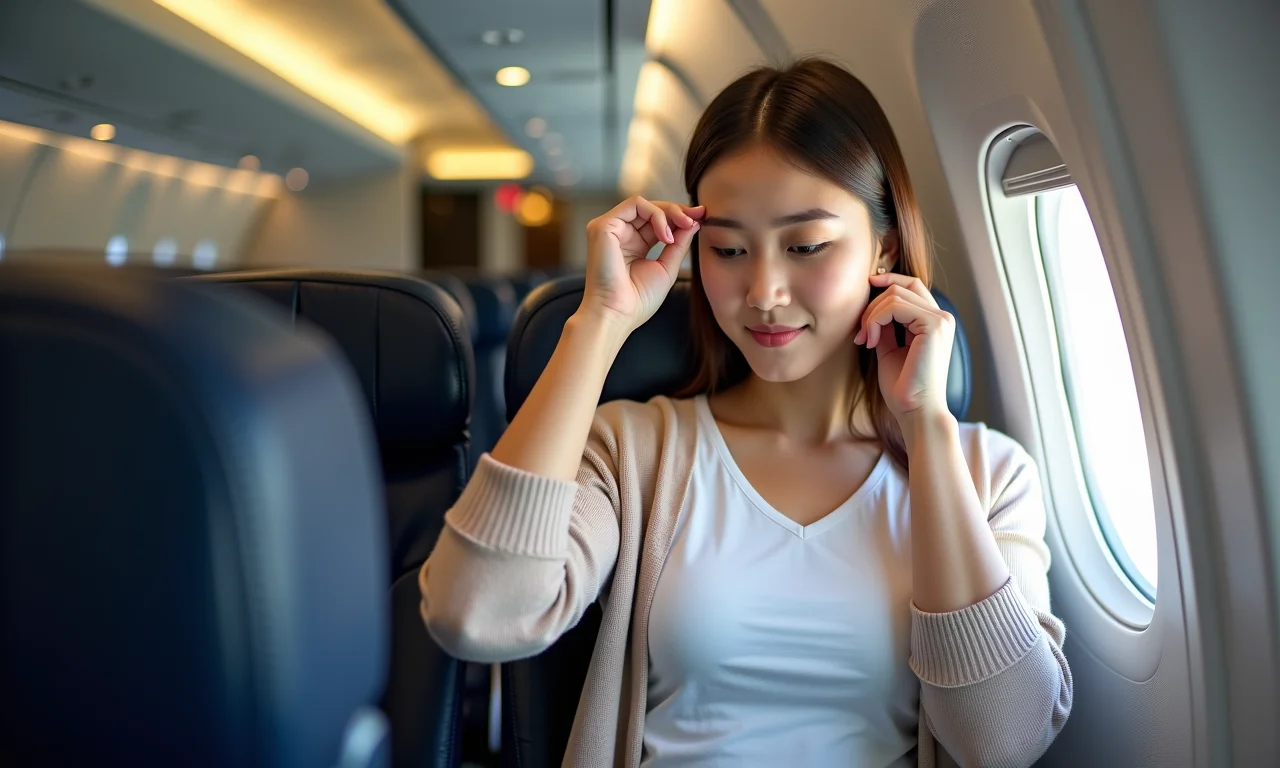 Camiseta e cardigã para conforto térmico em voo.