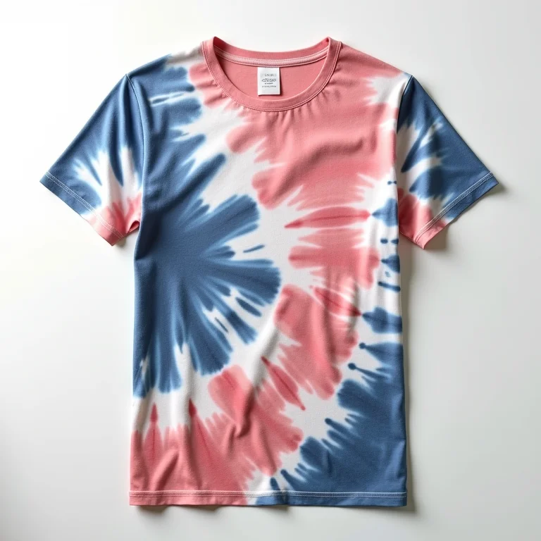 Camiseta tie dye desconstruída com padrão moderno