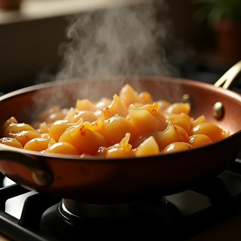 Cebolas caramelizadas na culinária húngara.