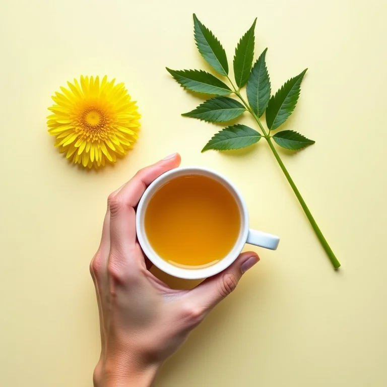 Chá de dente-de-leão para unhas fortes