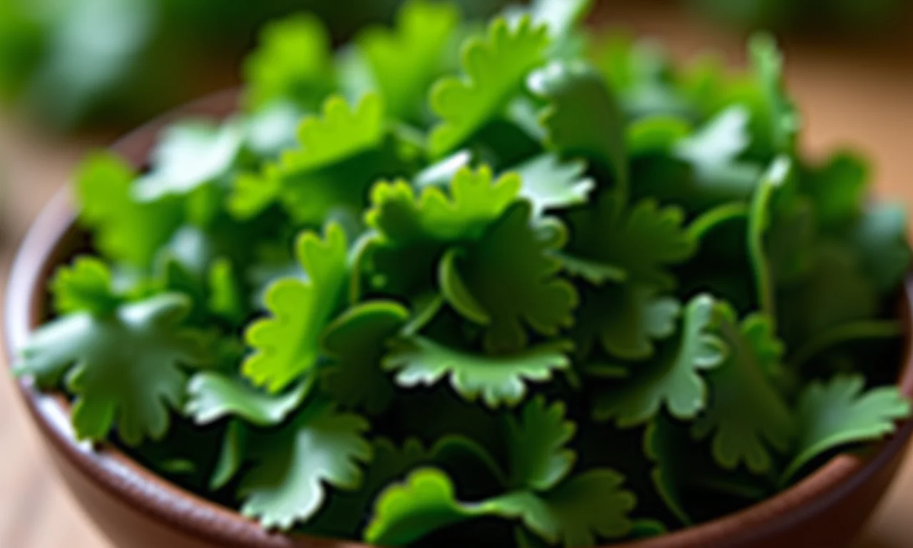 Cheiro-verde fresco picado para a feijoada.