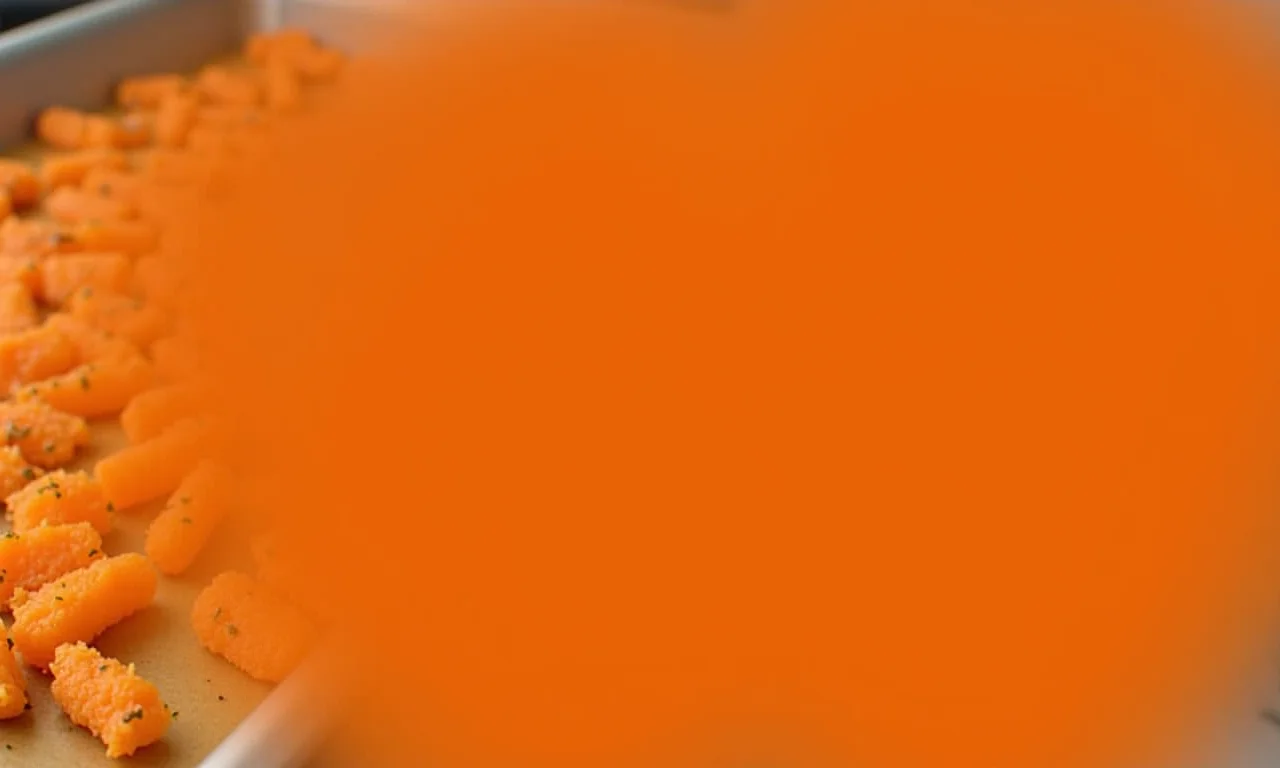 Chips de cenoura assada crocantes temperados com ervas.