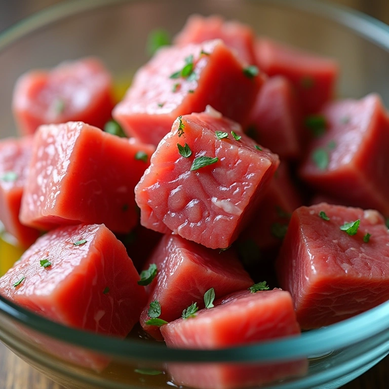 Marinando carne para espetinho caseiro