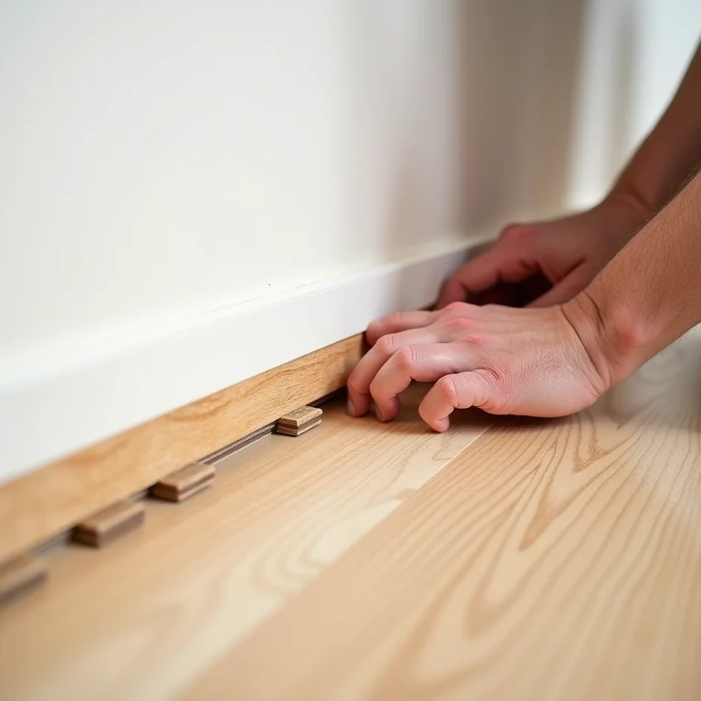 Começando a instalação do piso laminado