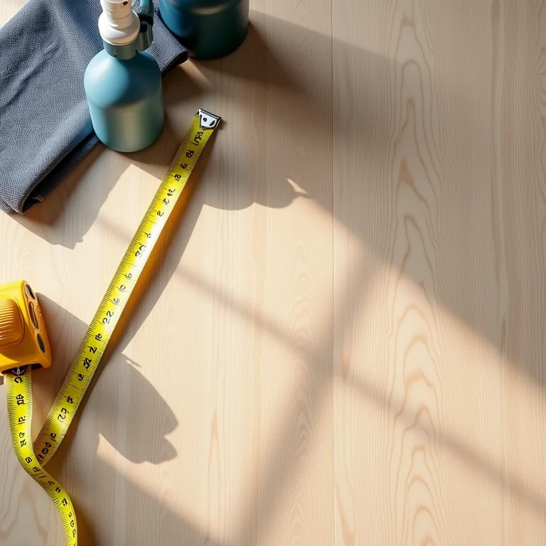 Composição de objetos representando preço, compra e manutenção do assoalho naval.