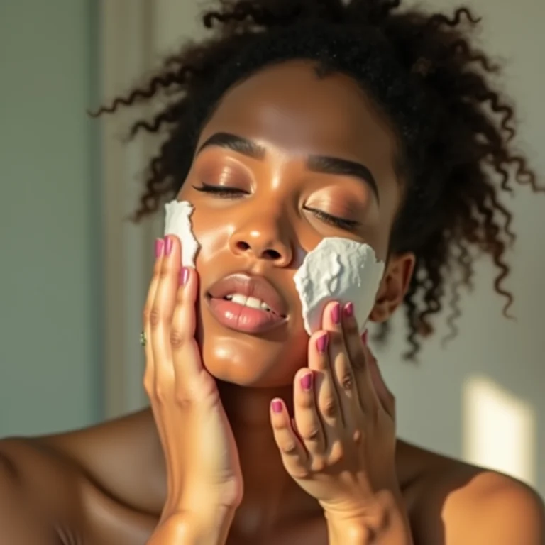 Compressa de hortelã acalmando a pele