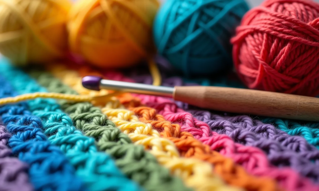 Cores e linhas vibrantes para seu porta papel higiênico de crochê.