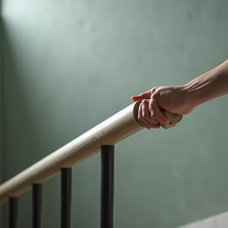 Corrimão com design inadequado.