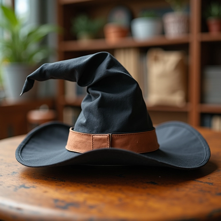 Criando a aba do chapéu de bruxa de papelão.