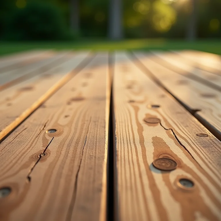 Deck de madeira para jardim, proporcionando conforto e beleza.