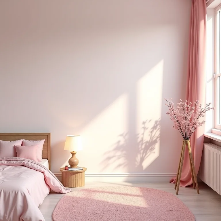Decoração de quarto de menina com toques sutis de rosa