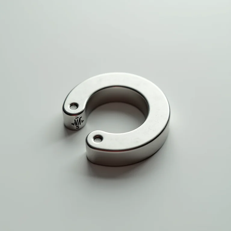 Detalhe da polaridade de um imã para sensor magnético.