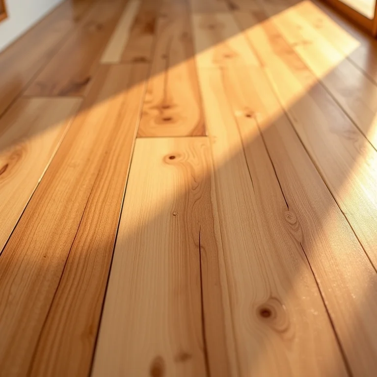 Detalhe de assoalho de madeira Cumaru.