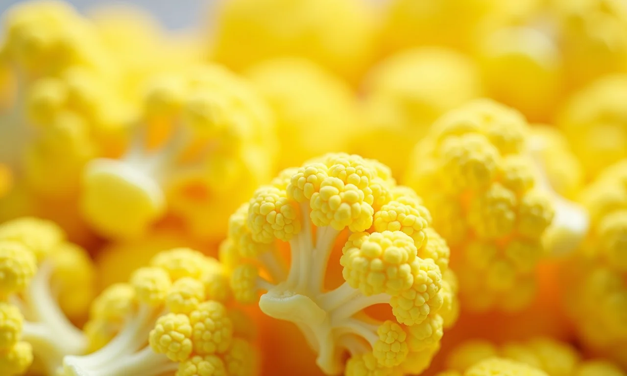 Detalhe de couve-flor mostrando ação antioxidante.