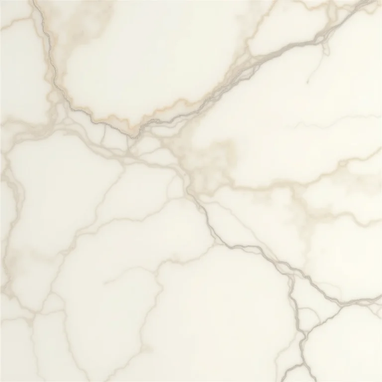 Detalhe dos veios e tonalidades do porcelanato Calacata