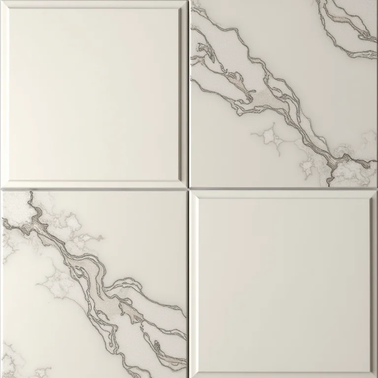 Detalhes da borda: porcelanato Calacata retificado e bold