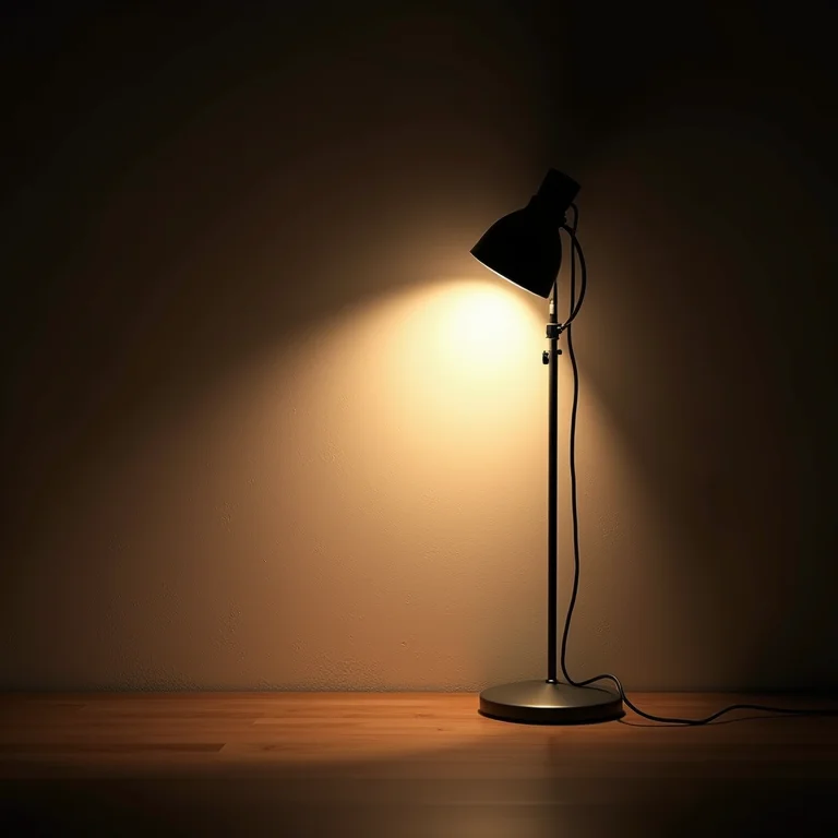 Diferentes fontes de luz criando sombras na parede.