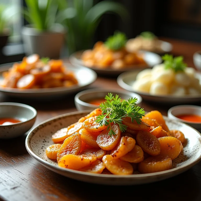 Diferentes preparações de cogumelos shimeji dispostas em uma mesa