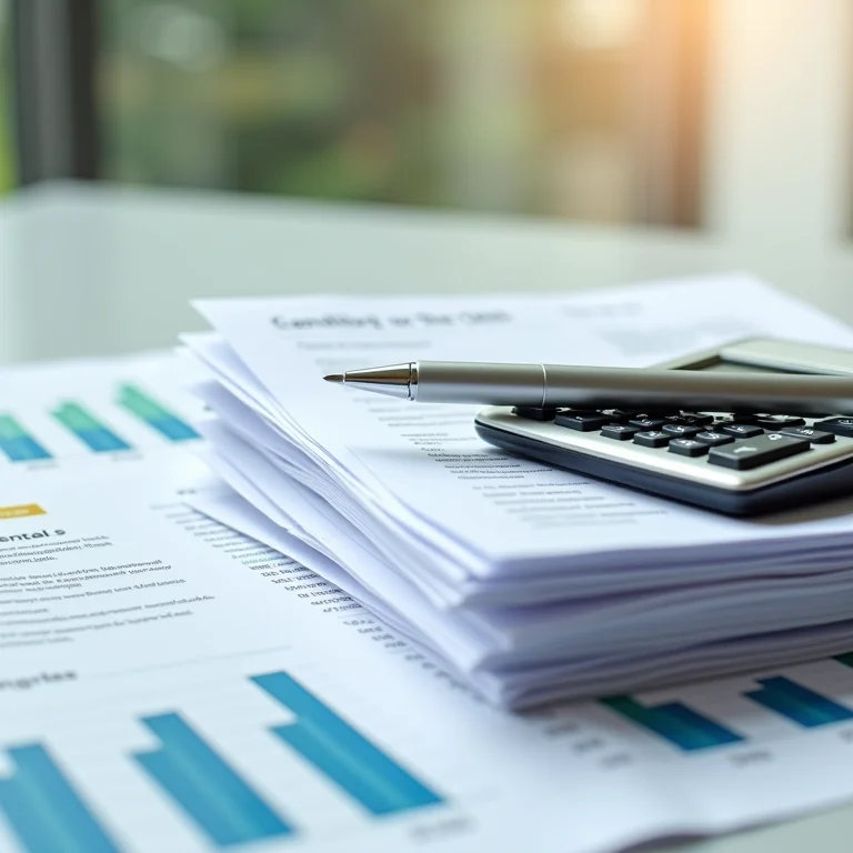 Documentos financeiros organizados para negociação de dívidas