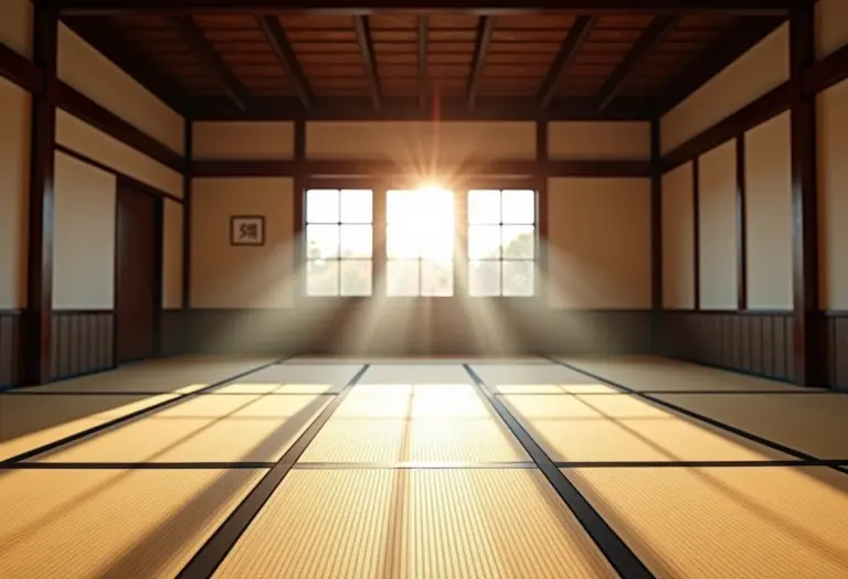Dojo com tatames impecáveis