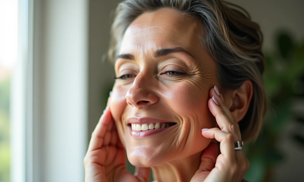 Drenagem linfática facial com exercícios de ioga.