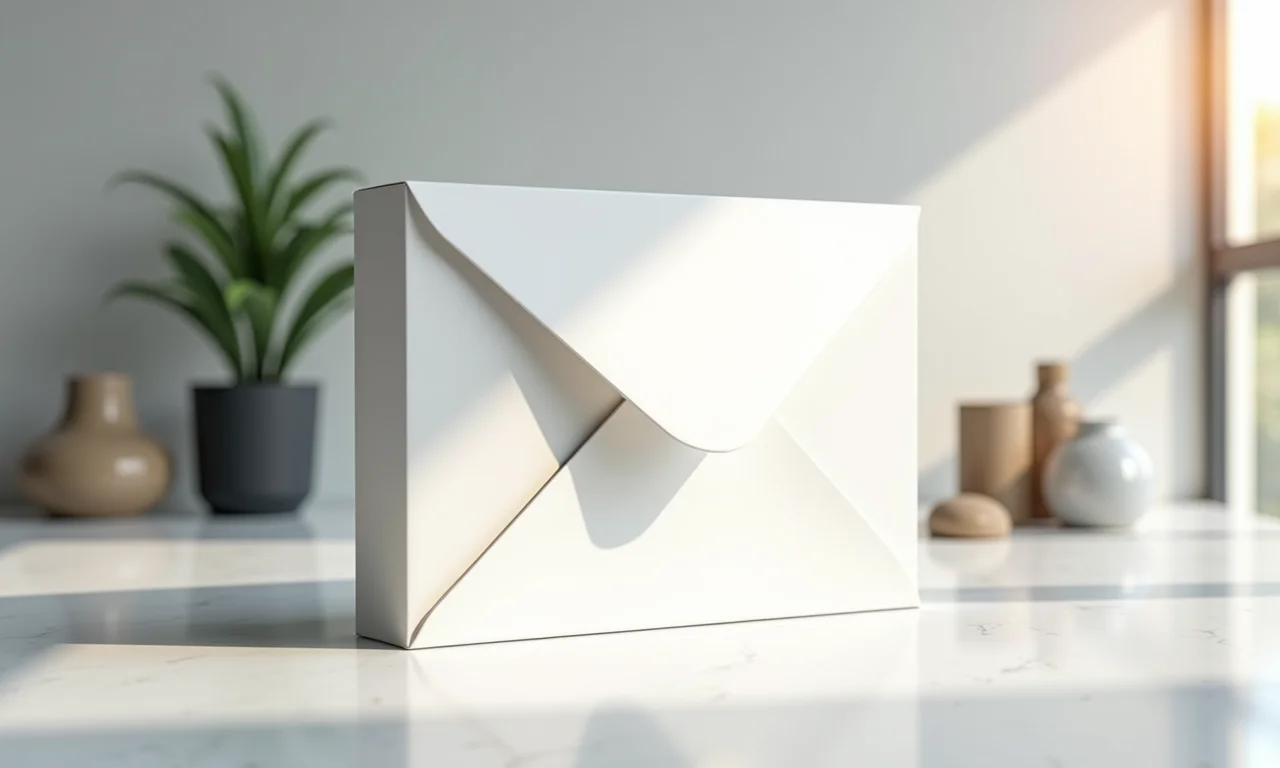 Envelope quadrado moderno.