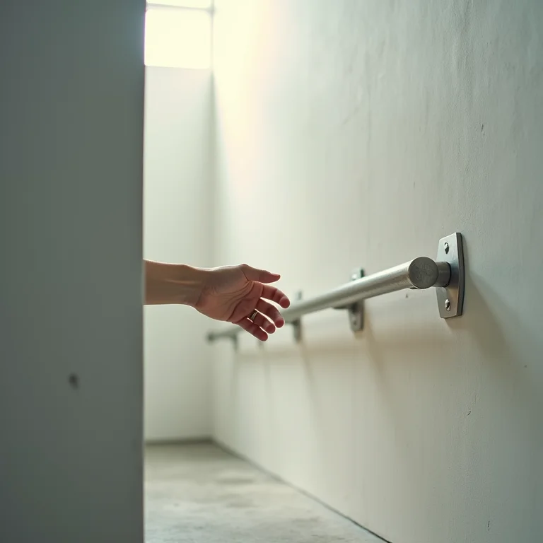 Espaçamento excessivo entre corrimão e parede