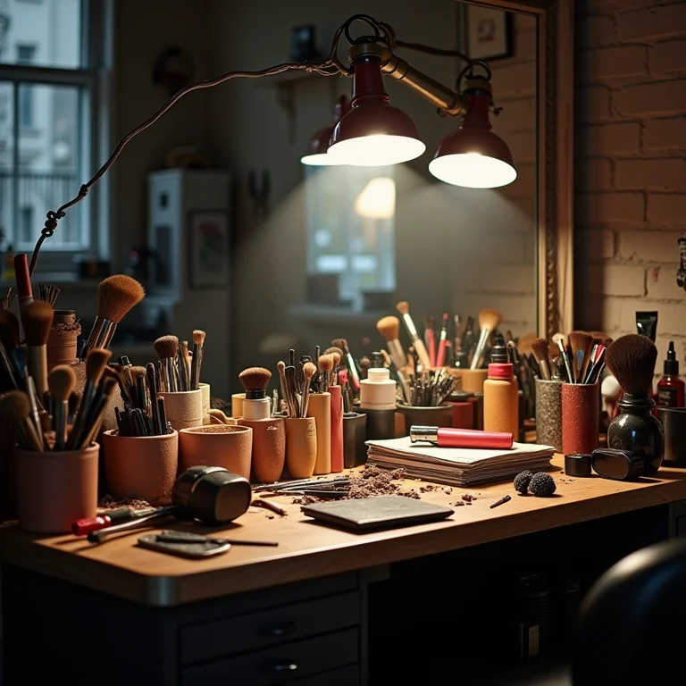 Espaço de trabalho de beleza não funcional