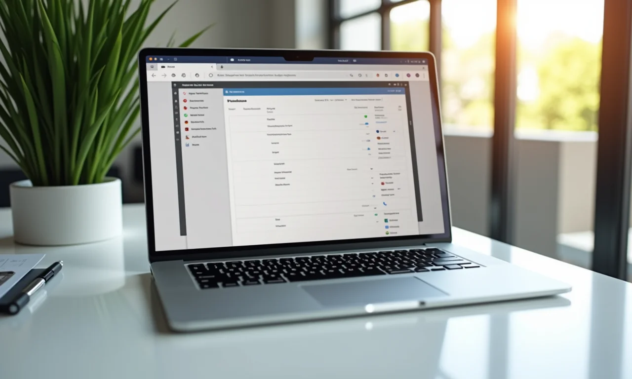 Espaço de trabalho digital organizado, simbolizando minimalismo digital.
